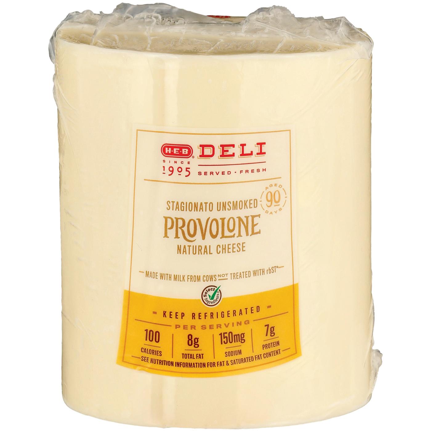 H-E-B Deli Stagionato Provolone Cheese, Sandwich Sliced; image 2 of 4