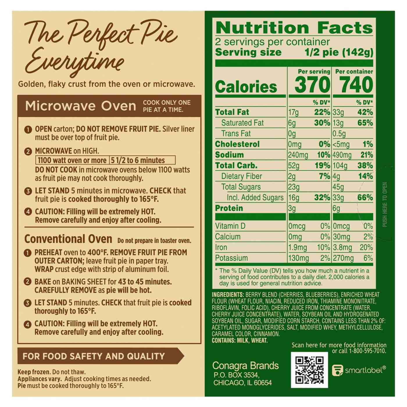 Marie Callender's Cherry Berry Pie Frozen Dessert; image 7 of 7