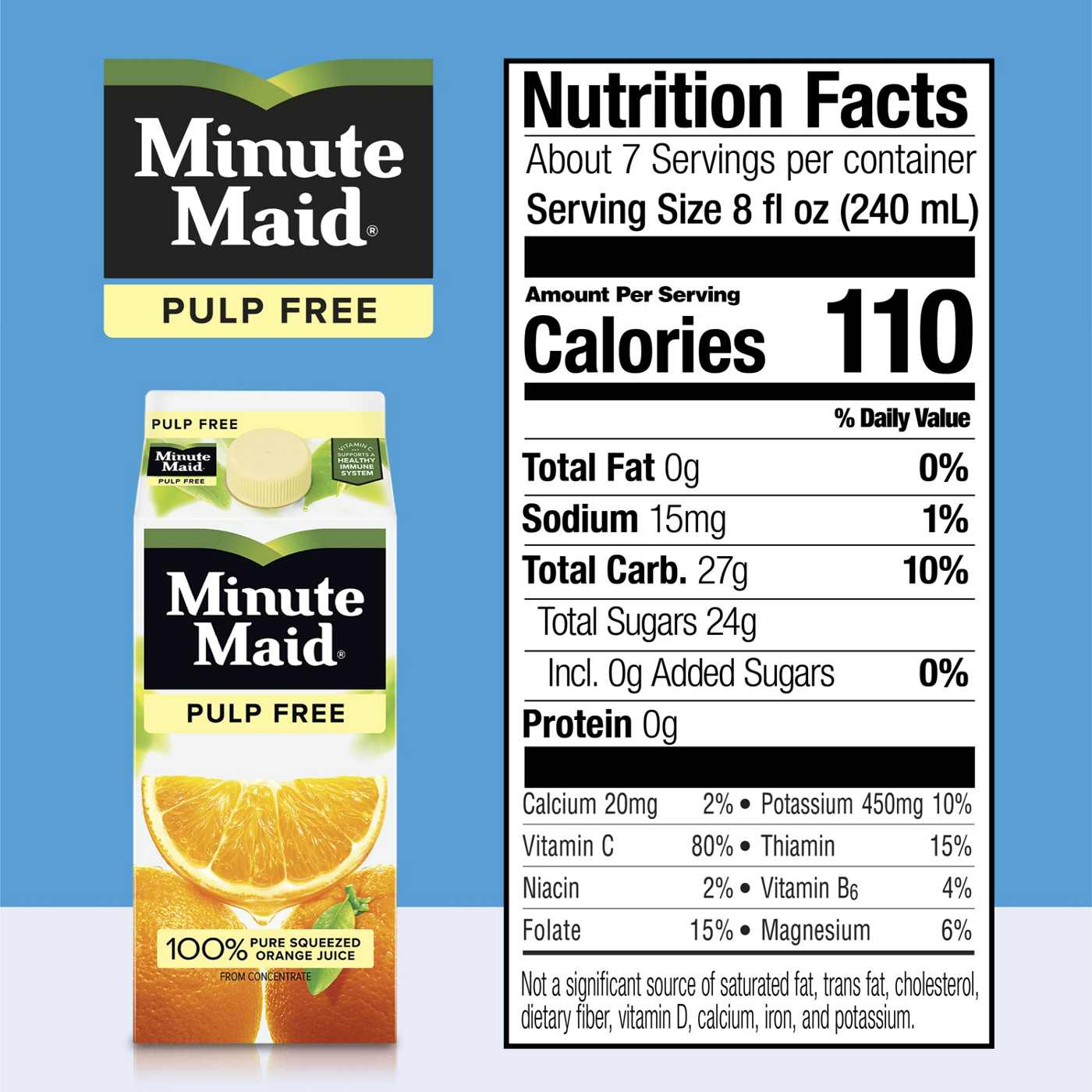 Minute Maid Pulp Free Orange Juice; image 5 of 7