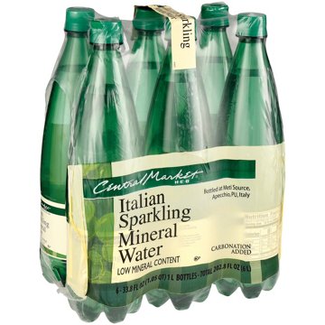 Central Market Italian Sparkling Mineral Water 6 pk Bottles, 1 L