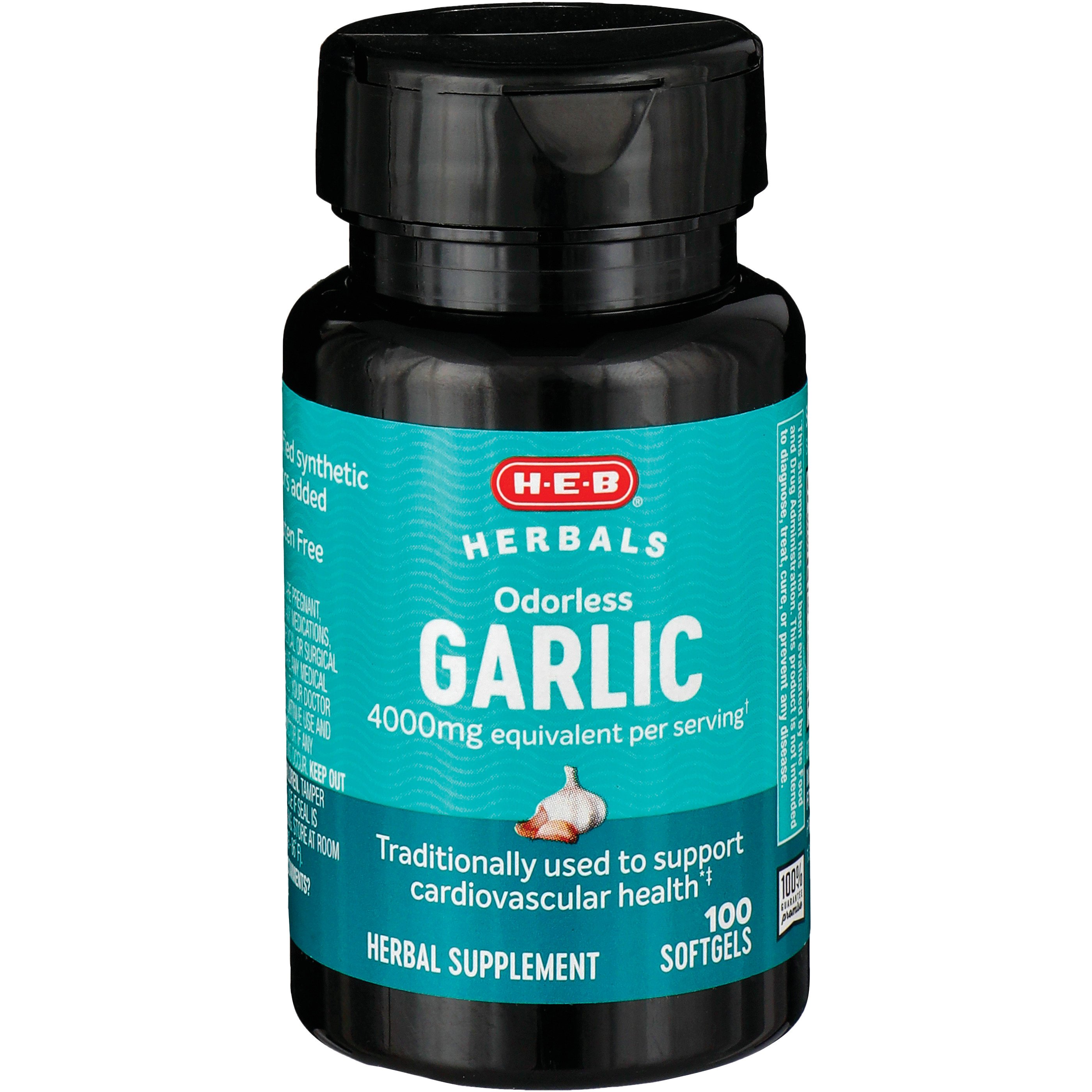 HEB Odorless Garlic Extract 1000 mg Softgels Shop Herbs