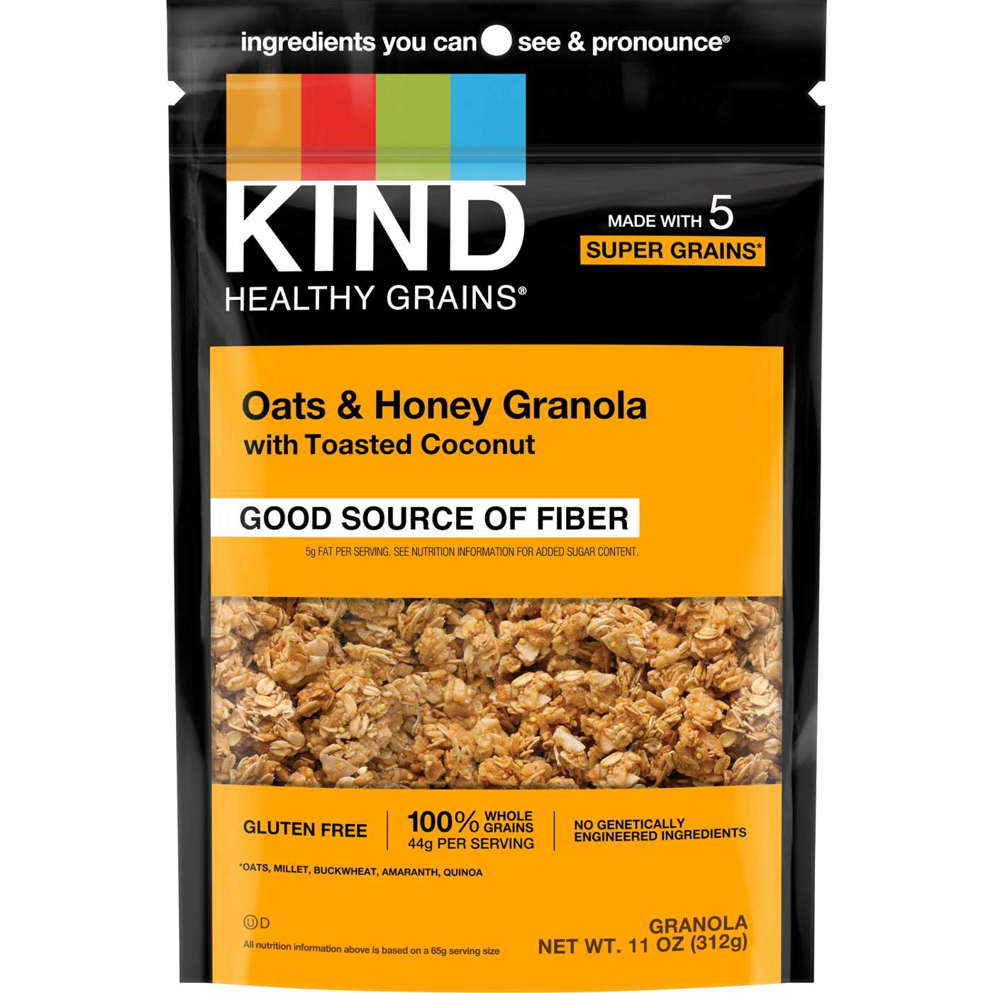 Kind Healthy Grains Granola - Oats & Honey with Coconut; image 1 of 3