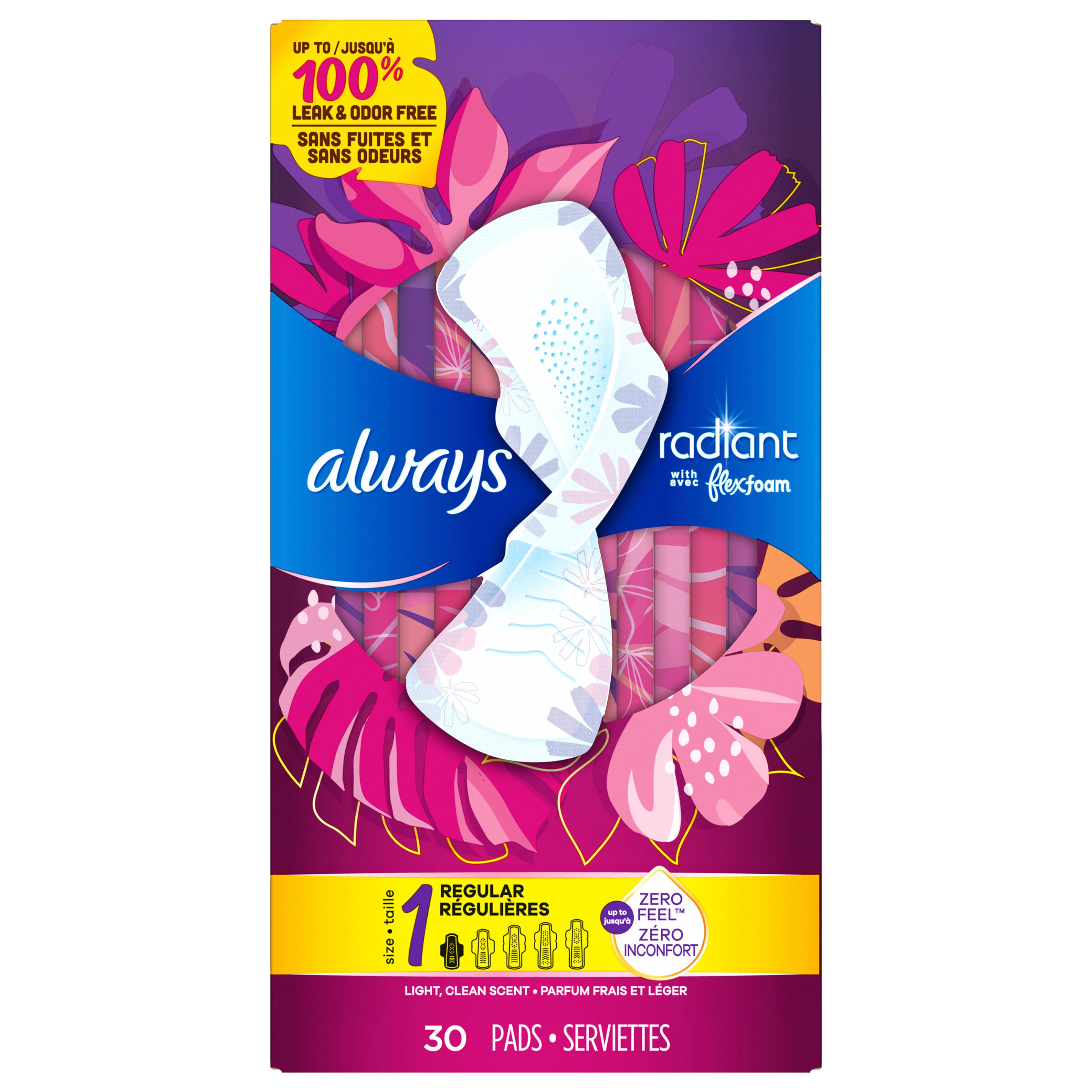 Always Radiant FlexFoam Pads Size 1, Regular with Wings Shop Pads