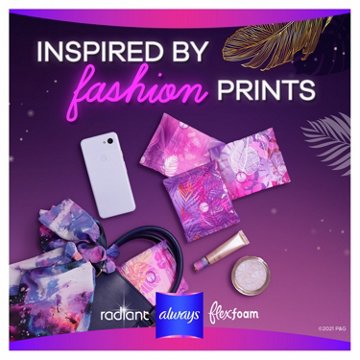 Always Radiant FlexFoam Overnight Pads with Wings - Size 4, 20 ct