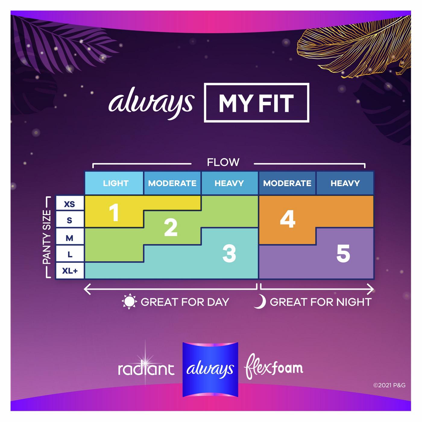 Always Radiant FlexFoam Overnight Pads with Wings - Size 4; image 4 of 5