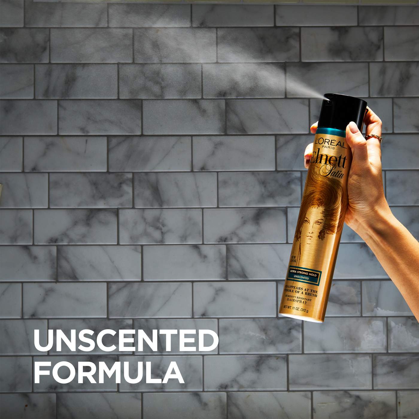 L'Oréal Paris Elnett Satin Extra Strong Hold, Light Hair Spray Unscented; image 4 of 5