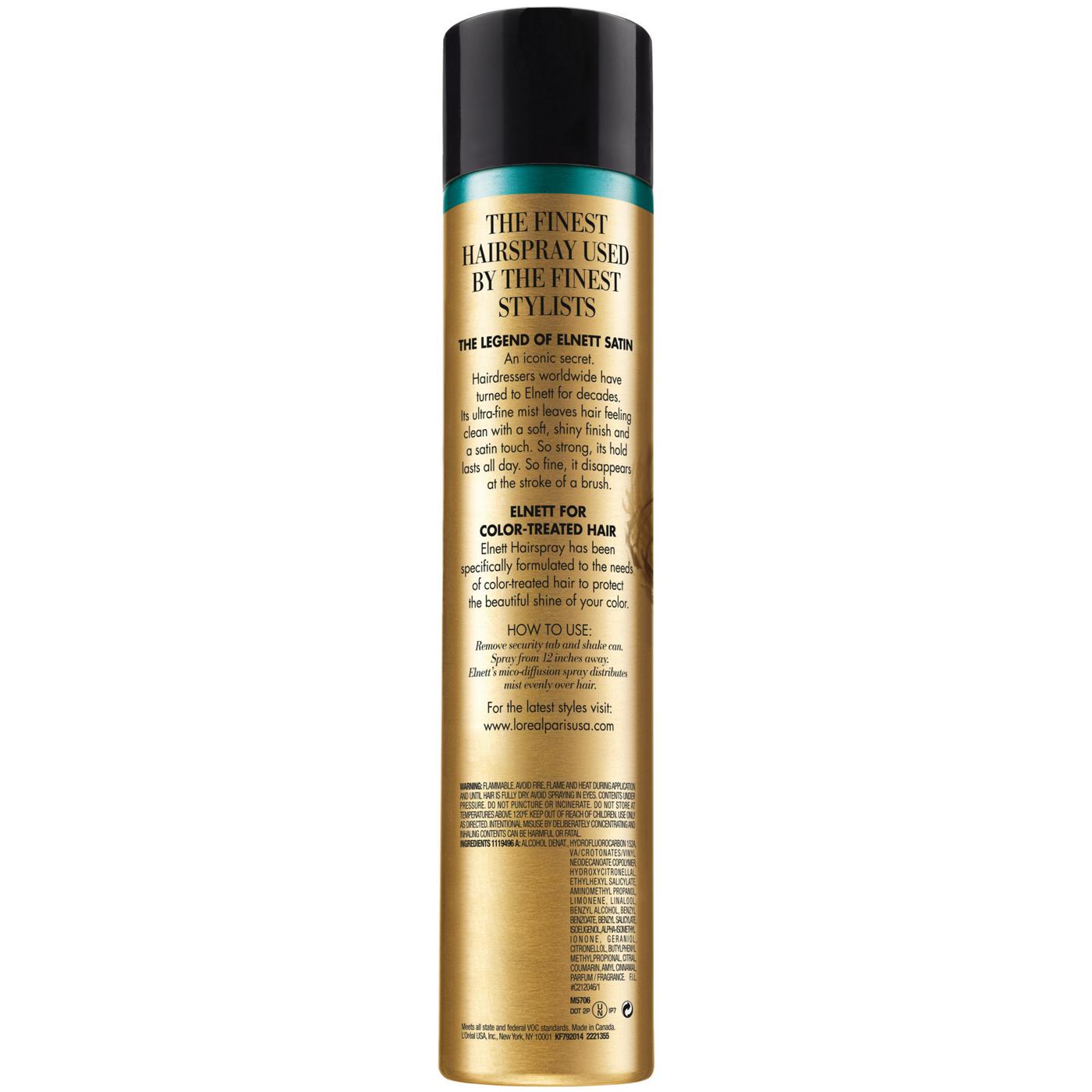 L'Oréal Paris Elnett Satin Extra Strong Hold, Light Hair Spray Unscented; image 5 of 5
