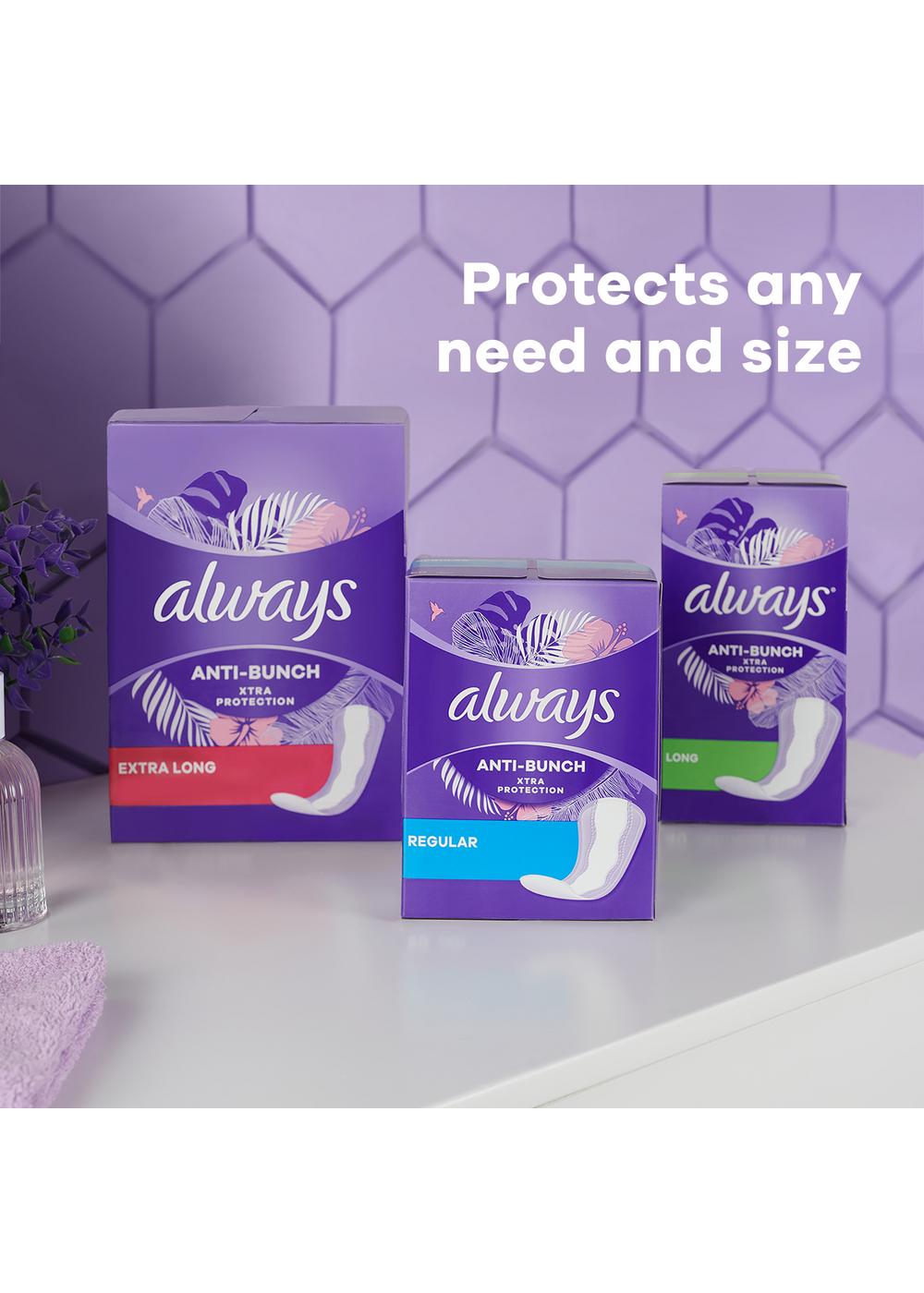 Always Anti-Bunch Xtra Protection Long Liners - Shop Pads & Liners at H-E-B