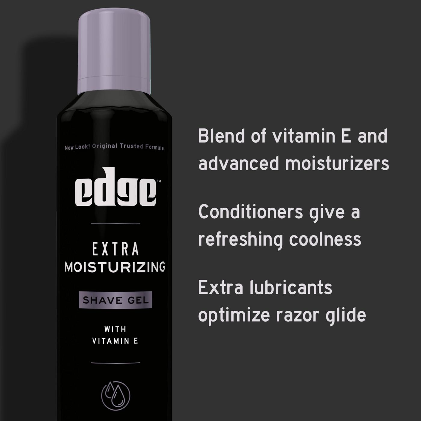 Edge Extra Moisturizing Shave Gel With Vitamin E, Twin Pack; image 5 of 9
