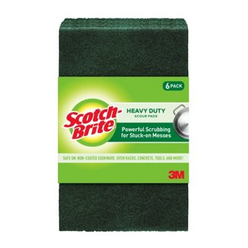 Scotch-Brite Heavy Duty Scour Pads, 6 pk