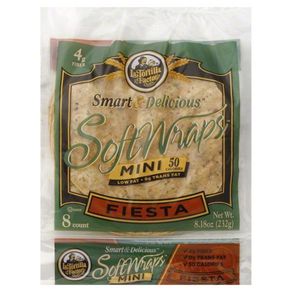 La Tortilla Factory Fiesta Soft Wraps Mini Tortillas Shop Tortillas