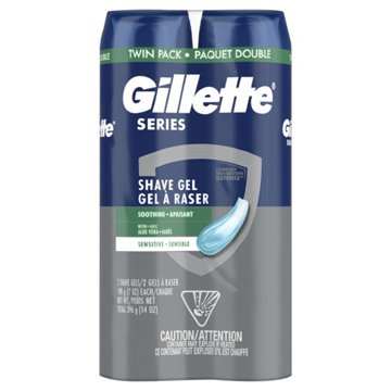 Gillette Series Shave Gel - Soothing, 2 pk