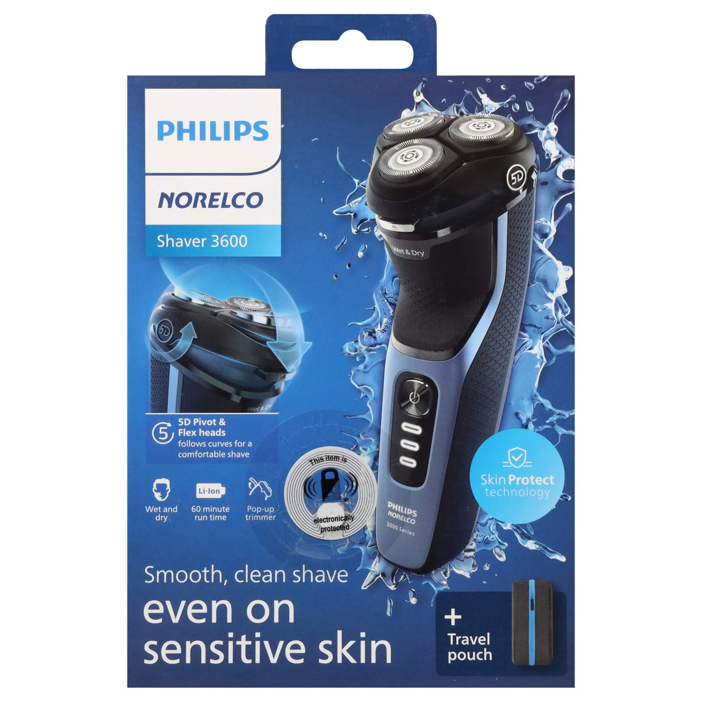 Philips Norelco Shaver 3600 Wet & Dry Cordless Electric Razor; image 1 of 2