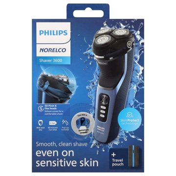 Philips Norelco Shaver 3600 Wet & Dry Cordless Electric Razor