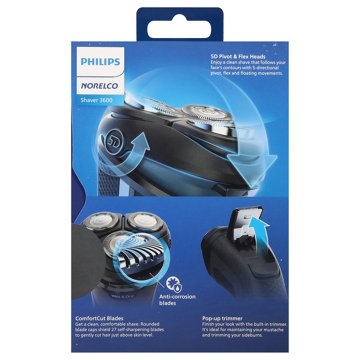 Philips Norelco Shaver 3600 Wet & Dry Cordless Electric Razor