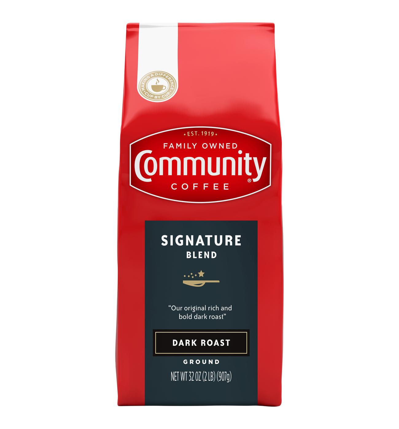 Community Coffee Signature Blend Dark Roast Ground Coffee Shop Coffee