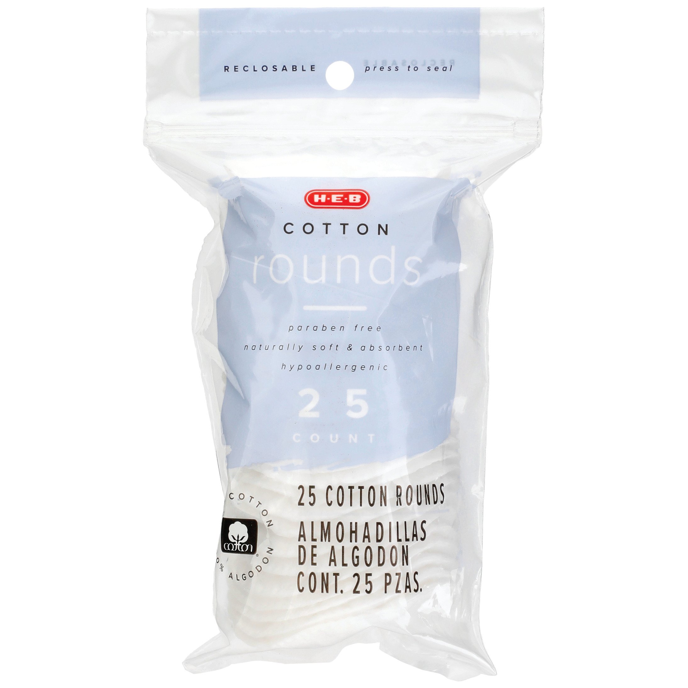 HEB Quilted Cotton Rounds Shop Cotton Balls & Swabs at HEB