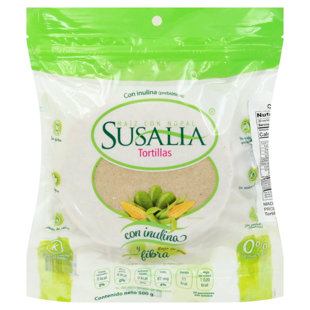 Susalia Tortilla De Maiz Y Nopal Shop Tortillas at HEB