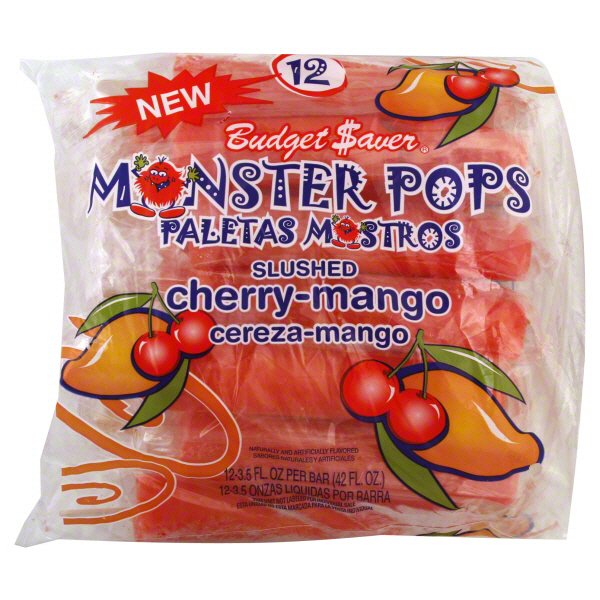 Budget Saver Slushed Cherry-Mango Monster Pops - Shop Bars & Pops at H-E-B