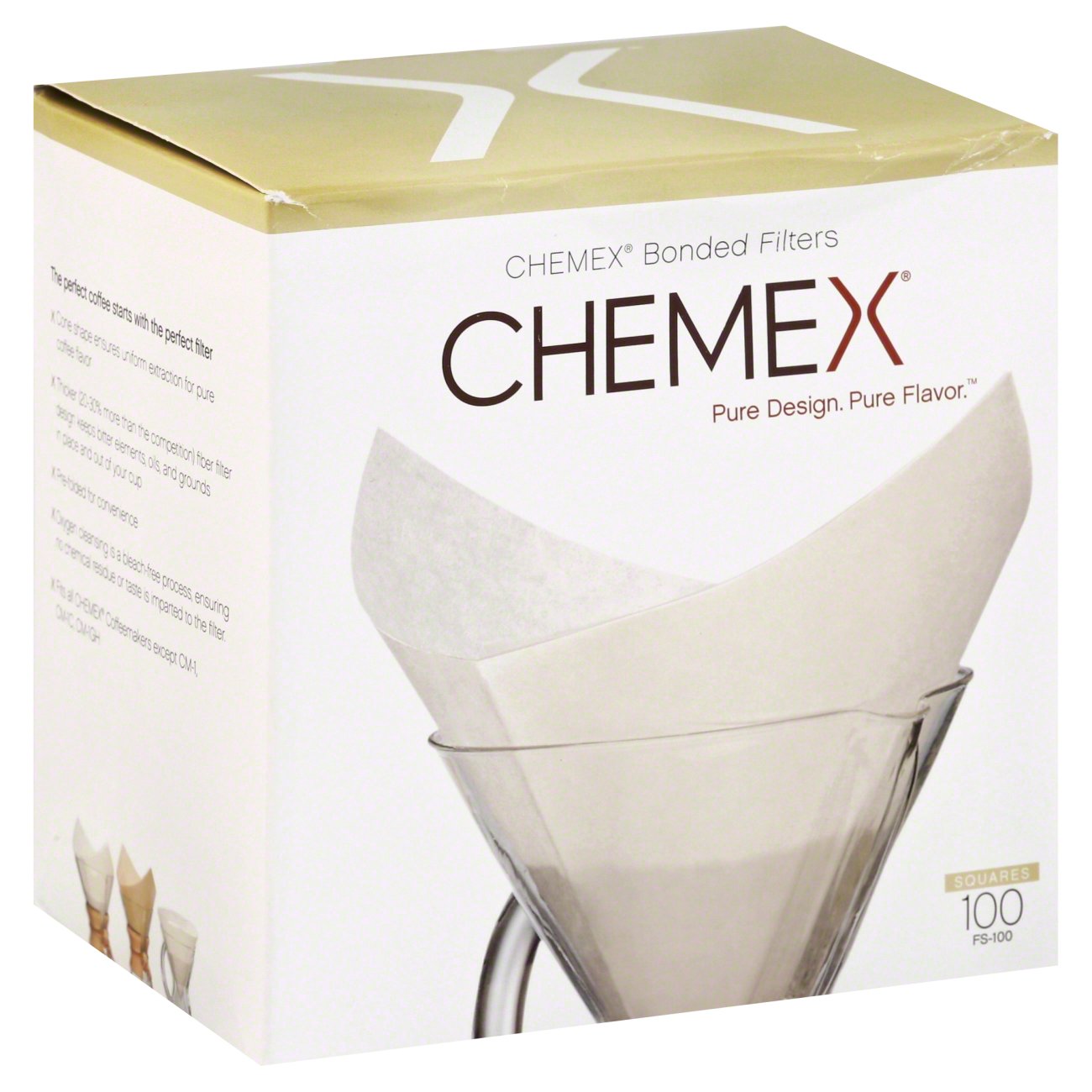 Chemex Prefolded Coffee Filter Squares Shop Coffee Filters At H E B