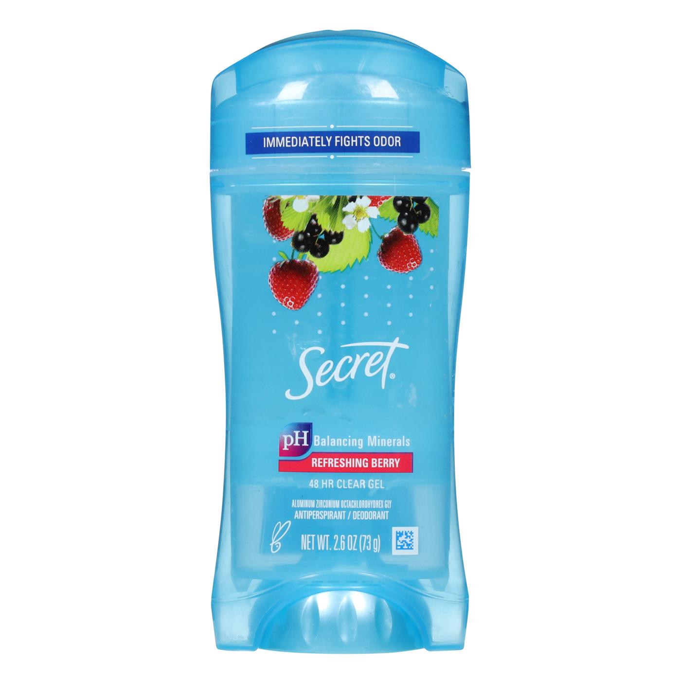 Secret Clear Gel Antiperspirant Deodorant - Refreshing Berry; image 1 of 5