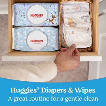 Huggies Baby Wipes - Cucumber, Aloe and Vitamin E Scented, 56 ct