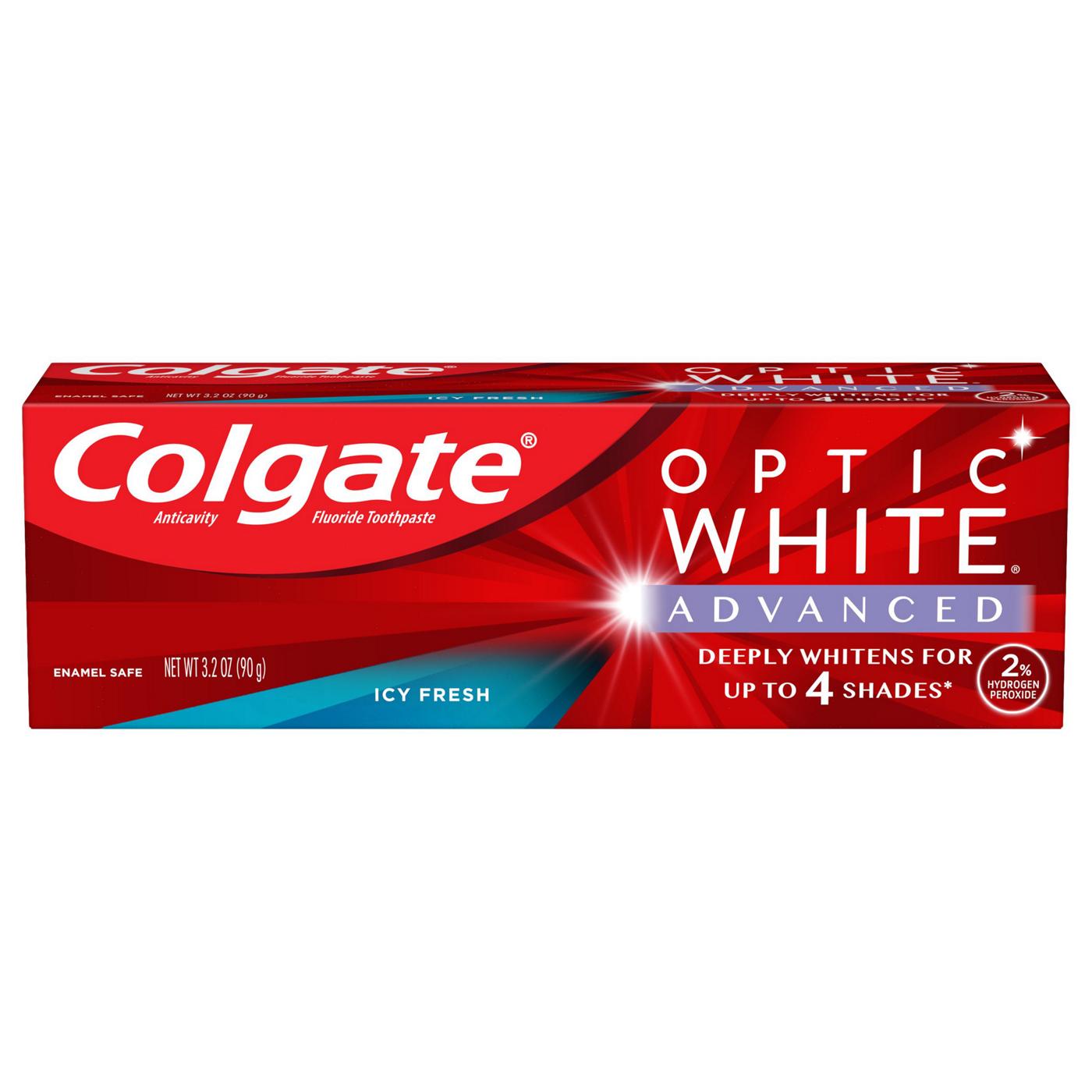 Colgate Optic White Advanced Anticavity Toothpaste - Icy Fresh; image 1 of 3