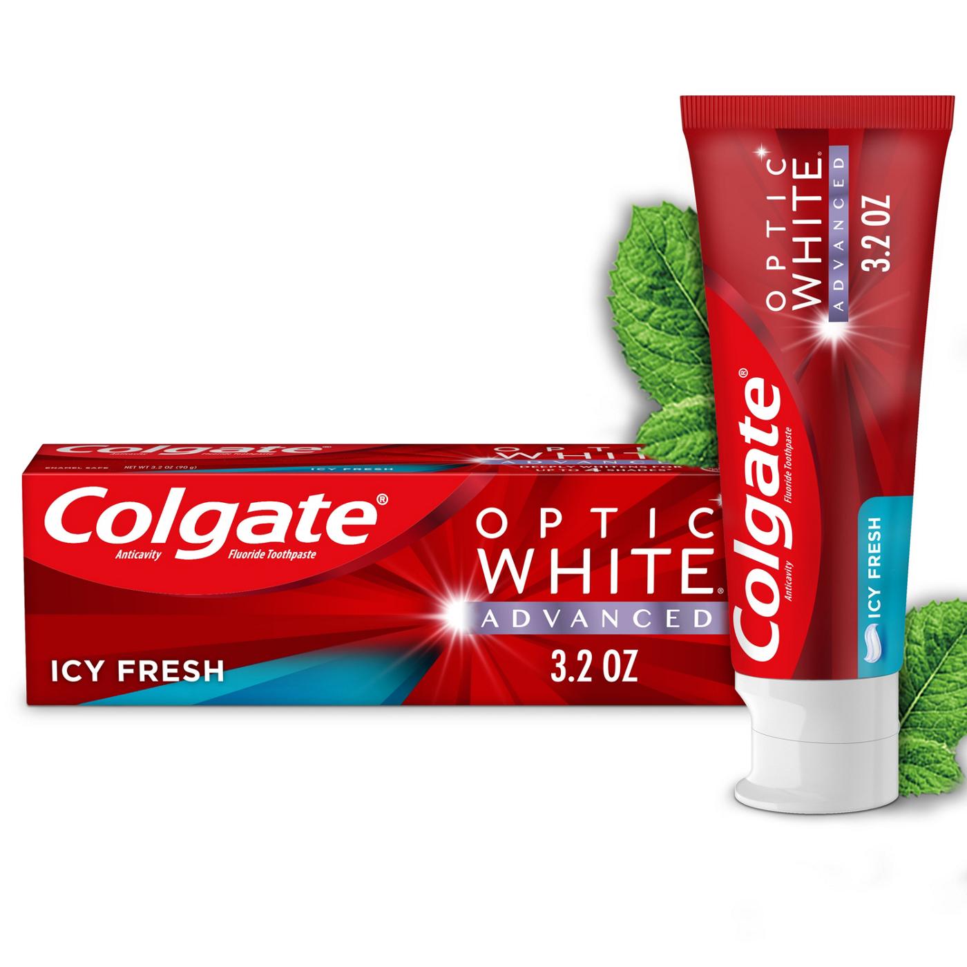 Colgate Optic White Advanced Anticavity Toothpaste - Icy Fresh; image 8 of 9