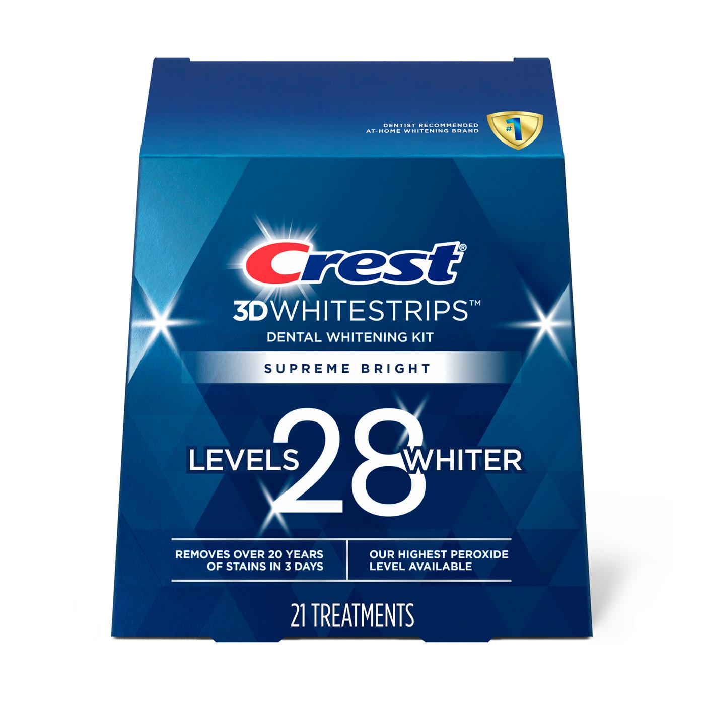 Crest 3D Whitestrips Supreme Bright Dental Whitening Kit; image 1 of 7