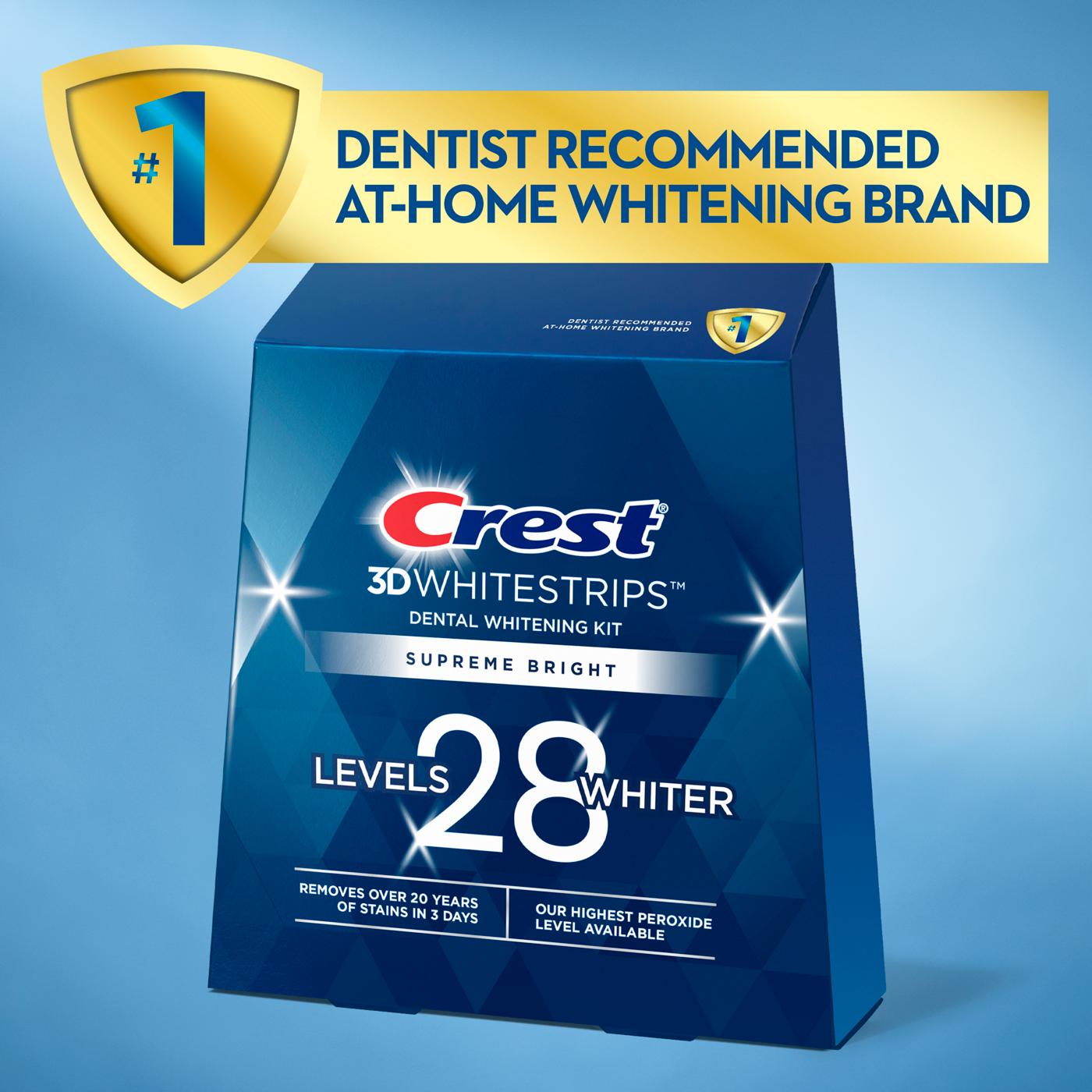Crest 3D Whitestrips Supreme Bright Dental Whitening Kit; image 2 of 7