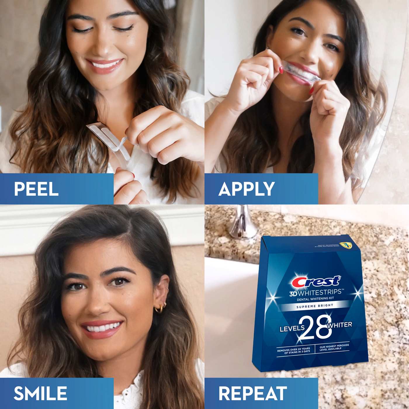 Crest 3D Whitestrips Supreme Bright Dental Whitening Kit; image 4 of 7