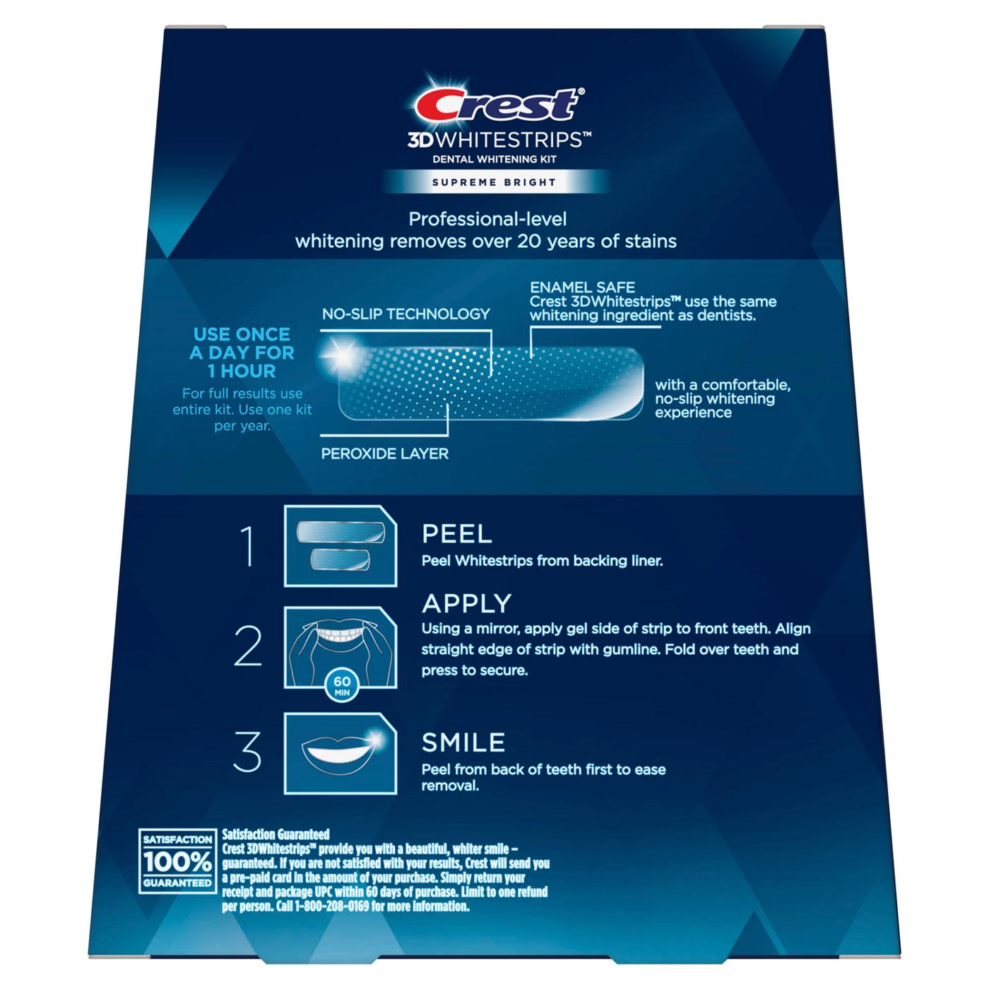 Crest 3D Whitestrips Supreme Bright Dental Whitening Kit; image 6 of 7
