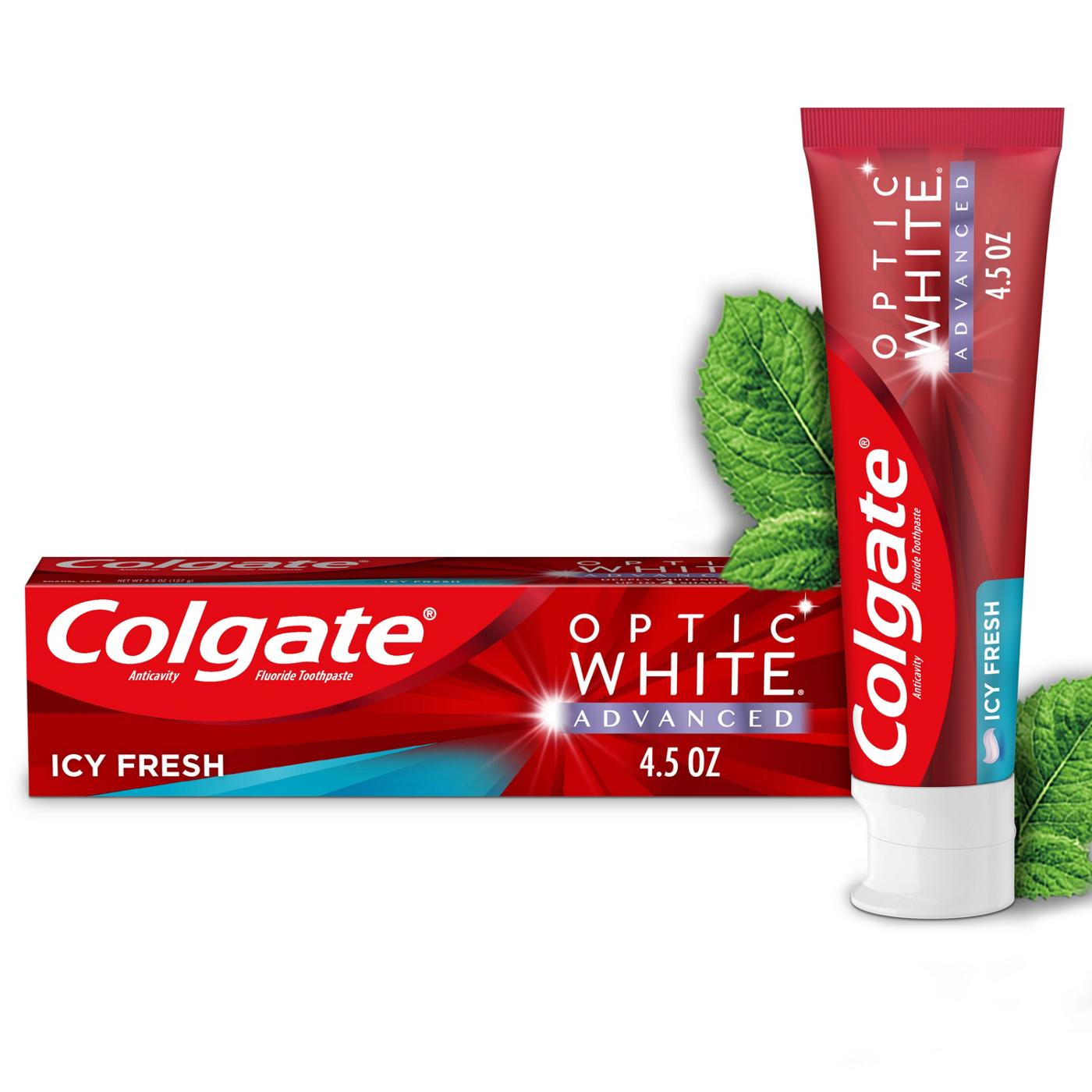 Colgate Optic White Advanced Anticavity Toothpaste - Icy Fresh; image 7 of 8