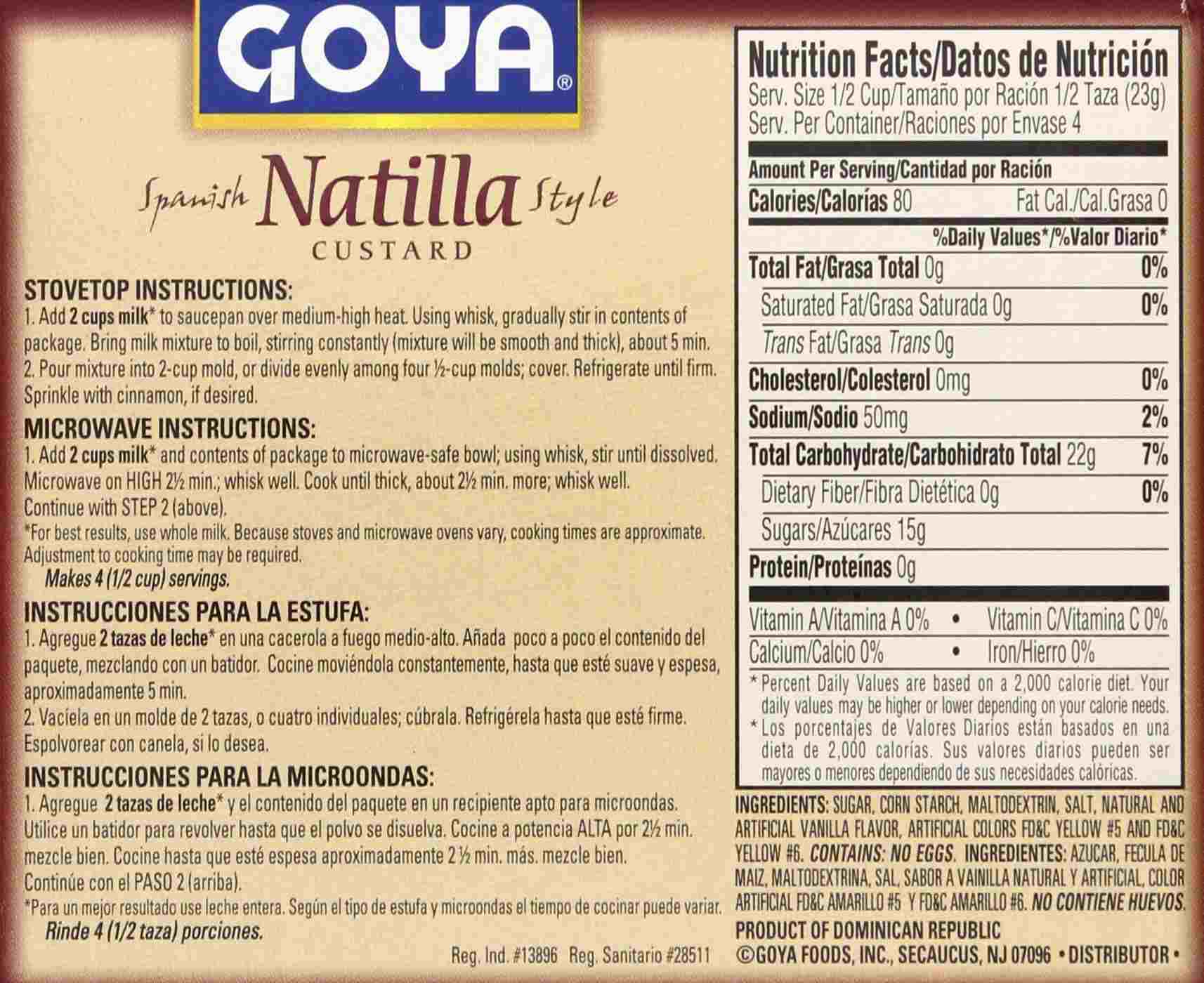 Goya Natilla Custard; image 2 of 2