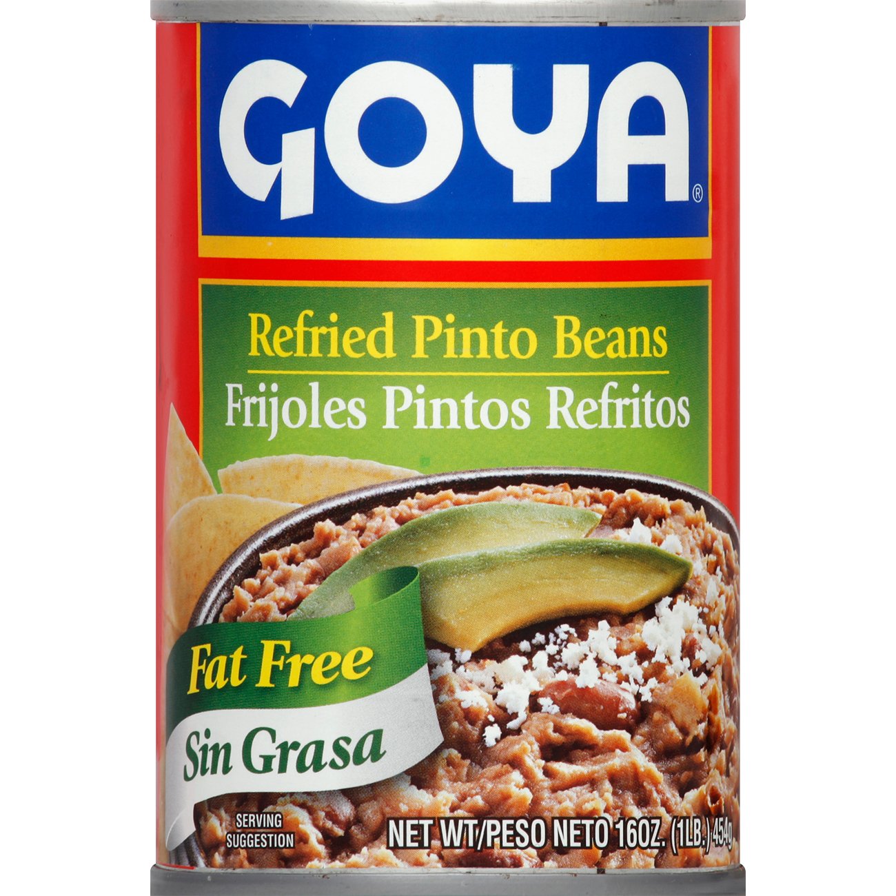 Goya Sin Grasa Frijoles Pintos Refritos (Fat Free Refried Pinto Beans