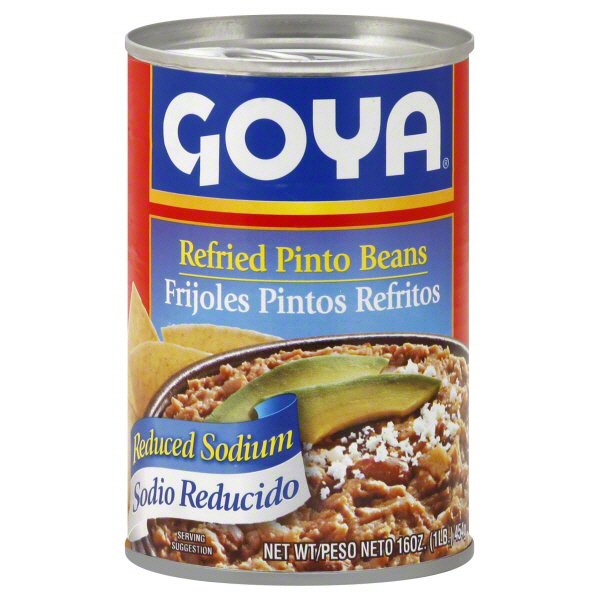 Goya Sodio Reducido Frijoles Pintos Refritos Reduced Sodium Refried Pinto Beans Shop Beans