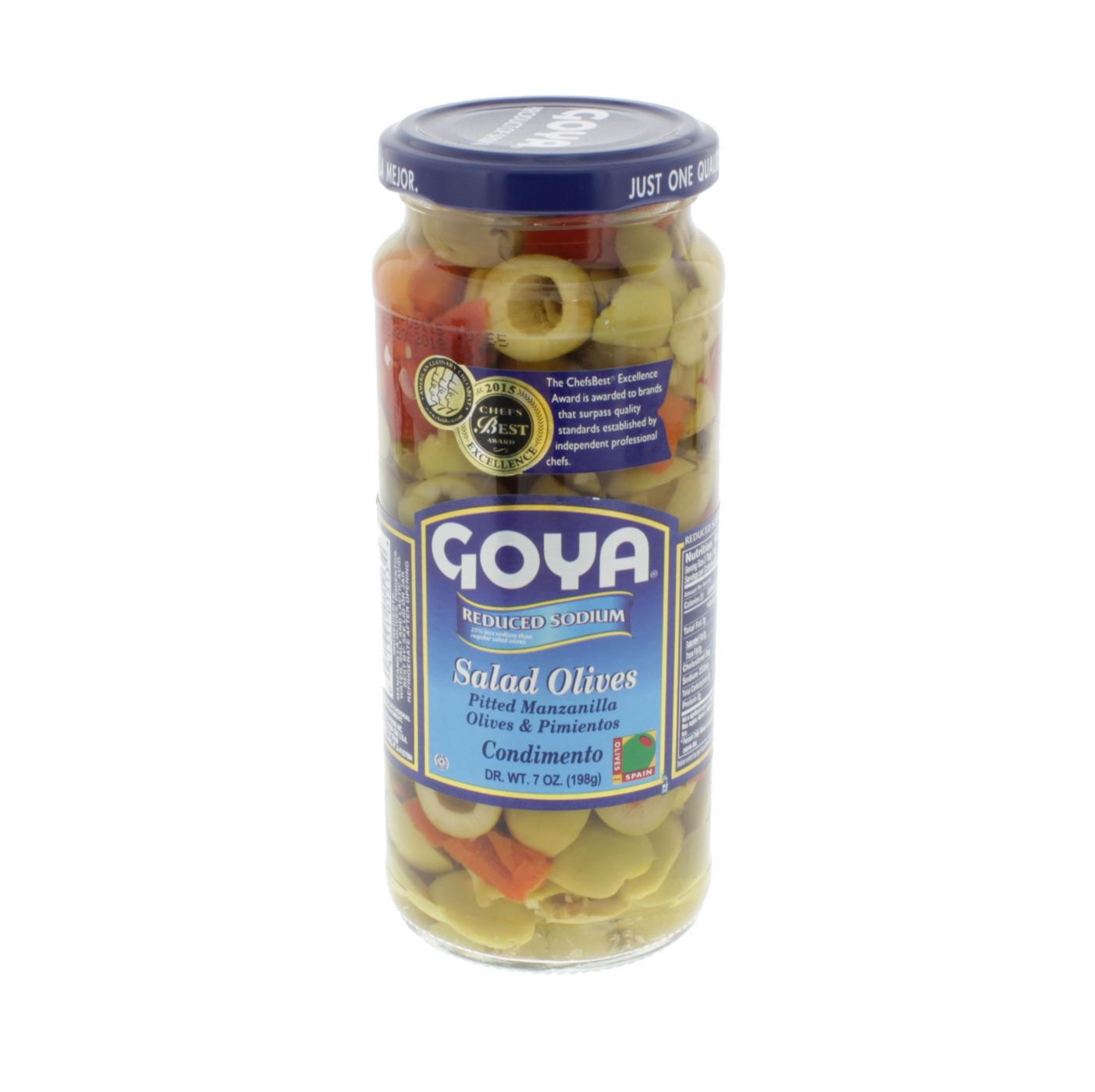 Goya Reduced Sodium Jumbo Salad Olives & Pimientos; image 1 of 2