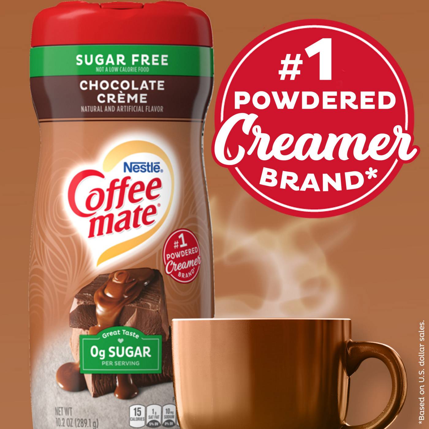 Nestle Coffee Mate Sugar Free Chocolate Creme Powder Coffee Creamer; image 2 of 8