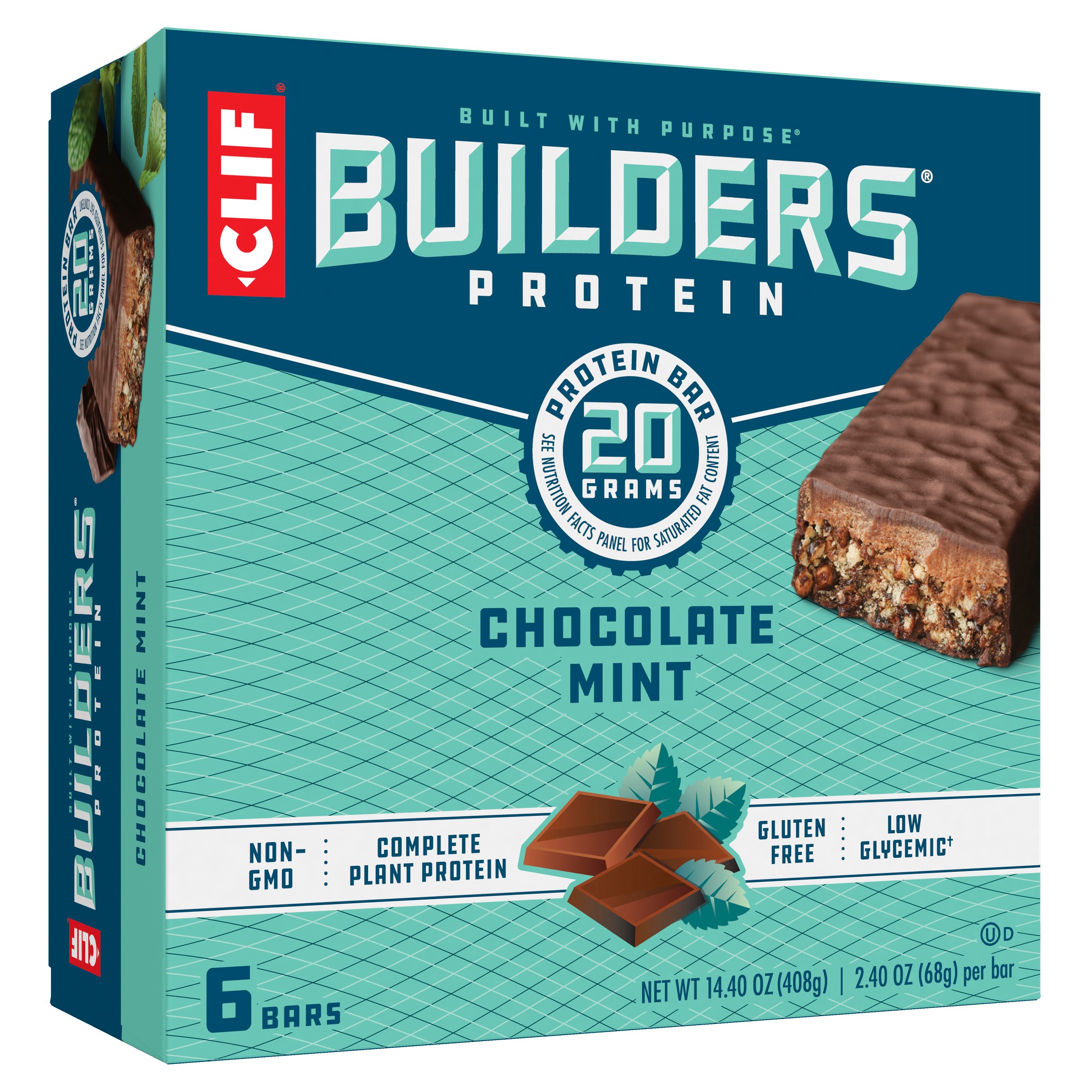 Clif Builders Chocolate Mint Protein Bars - Shop Snacks Candy At H-e-b