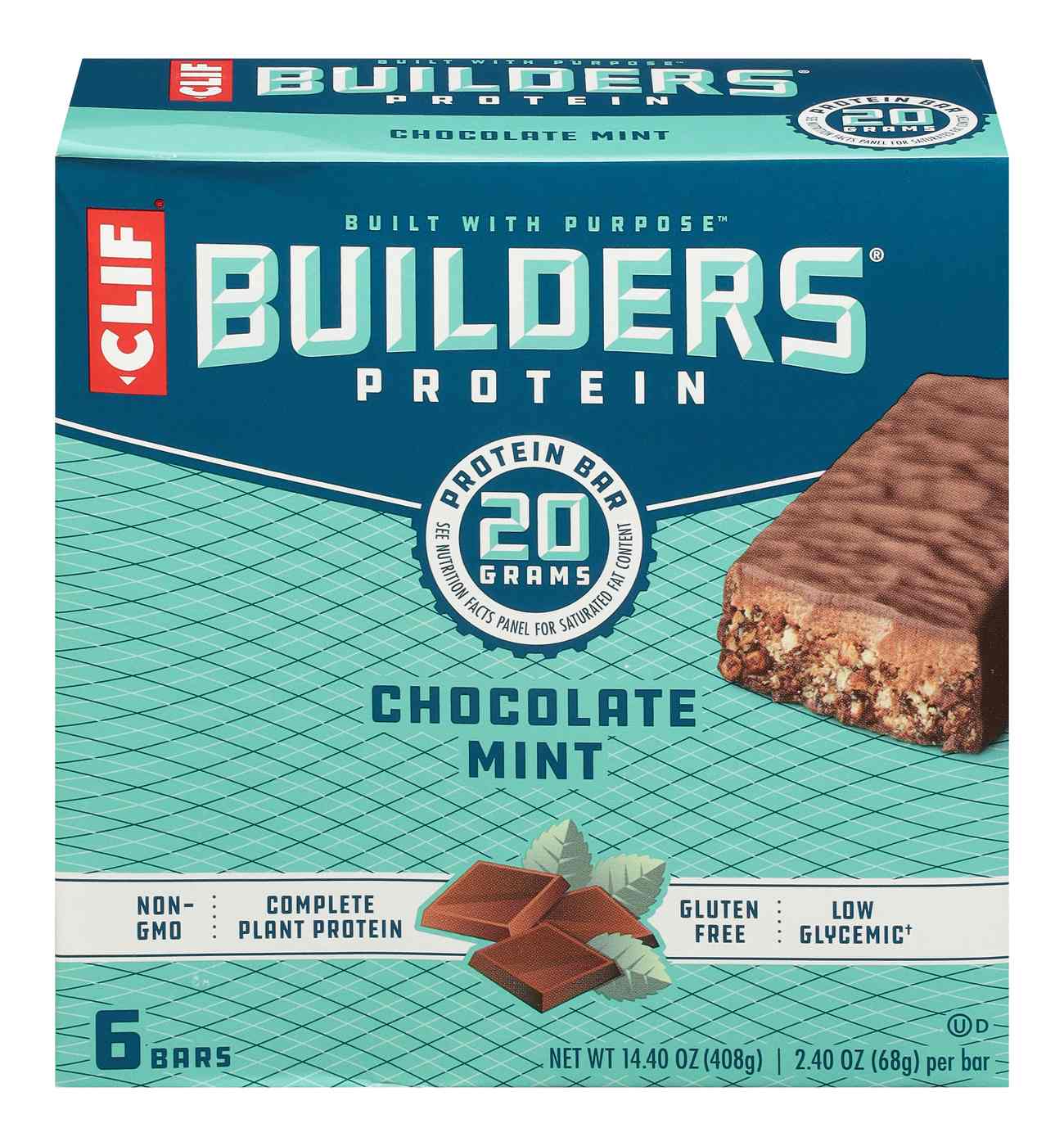 Clif Builders 20g Protein Bars - Chocolate Mint; image 1 of 2