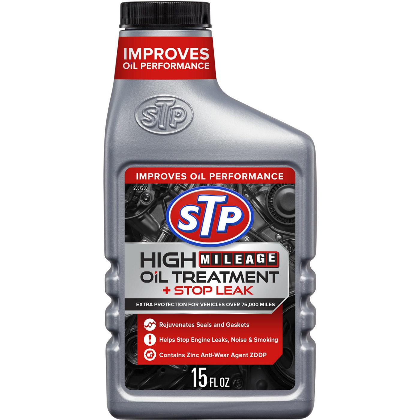 STP High Mileage Oil Treatment + Stop Leak; image 1 of 5