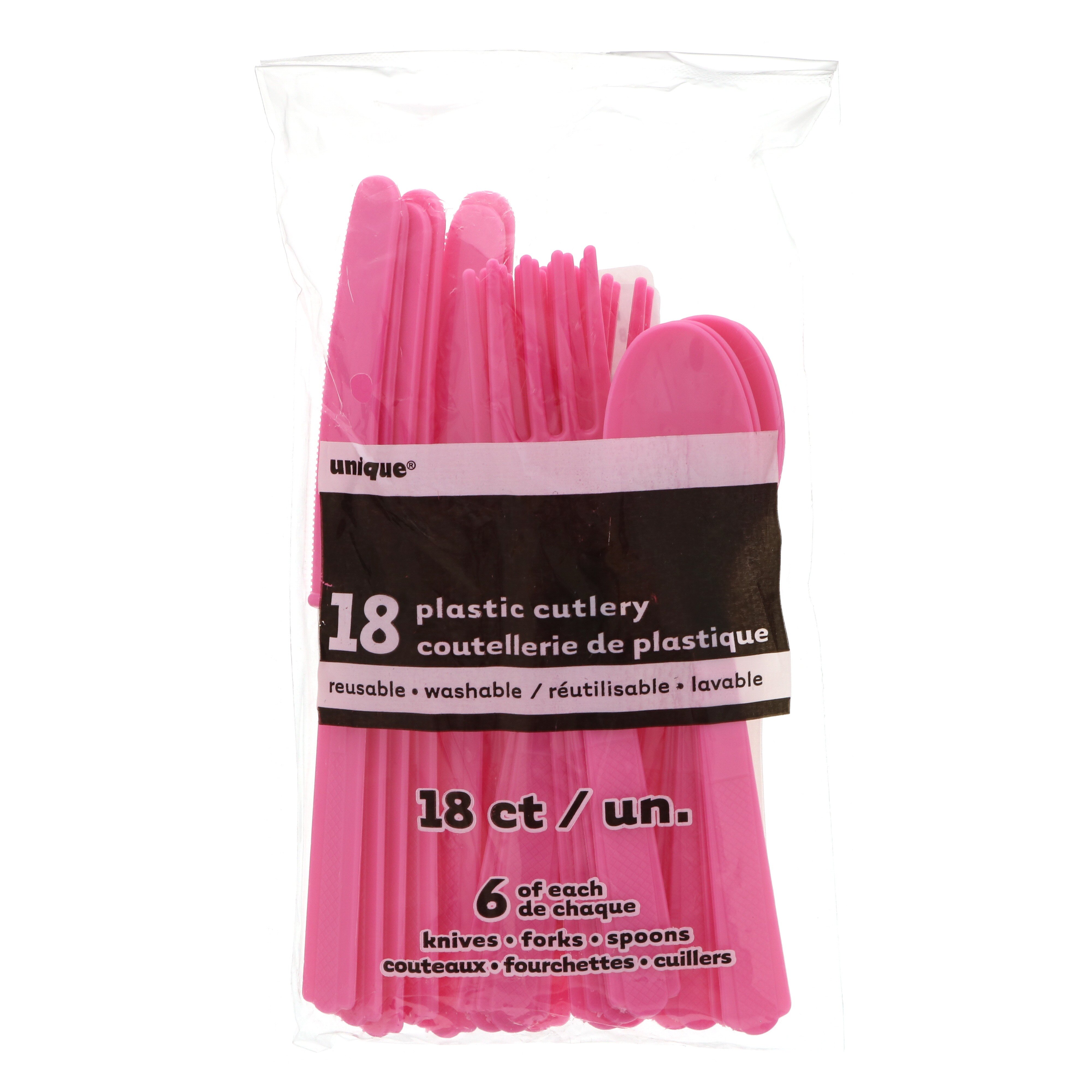 Unique Cutlery Hot Pink Assorted Shop Disposable Kitchenware at HEB