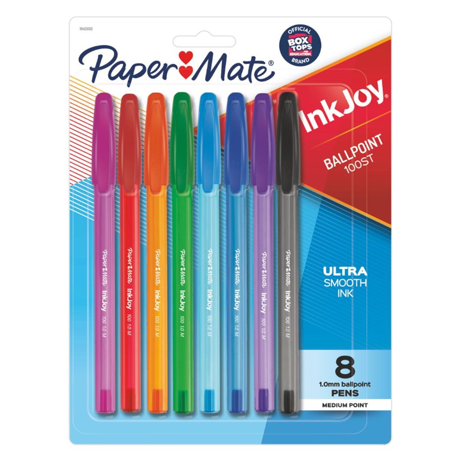 Saai partij code Paper Mate InkJoy 100ST Assorted Ink Medium Ballpoint Pens - Shop School &  Office Supplies at H-E-B