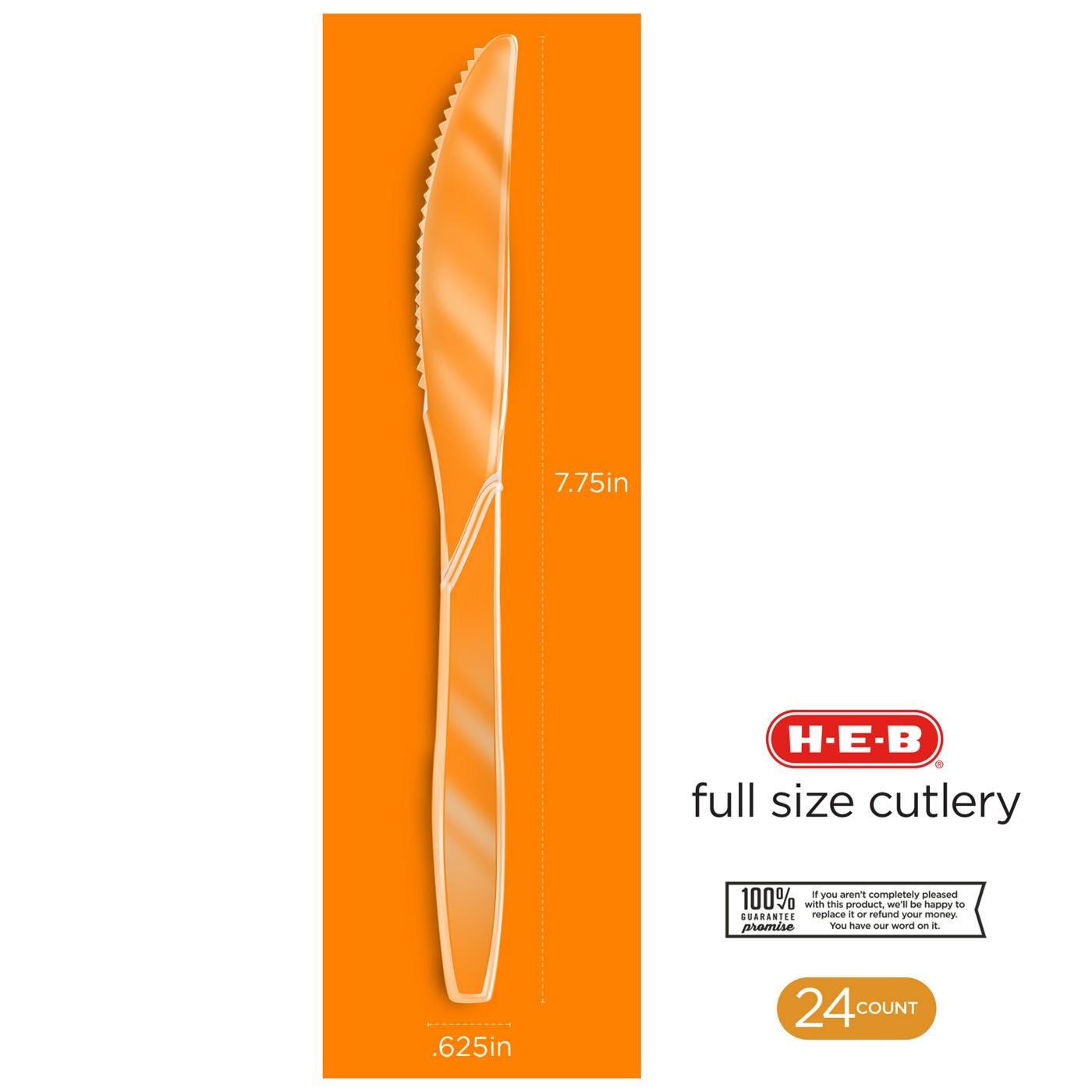 H-E-B Plastic Knives - Clear; image 2 of 4