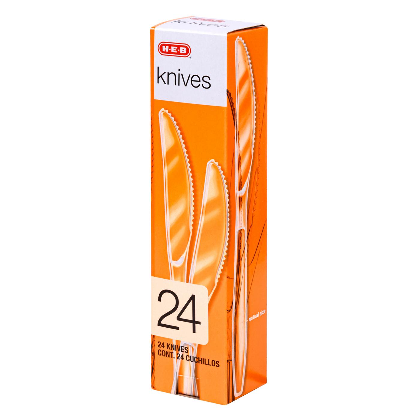 H-E-B Plastic Knives - Clear; image 4 of 4