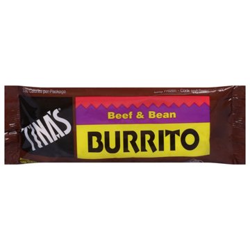 Tina's Beef & Bean Burrito, 4 oz