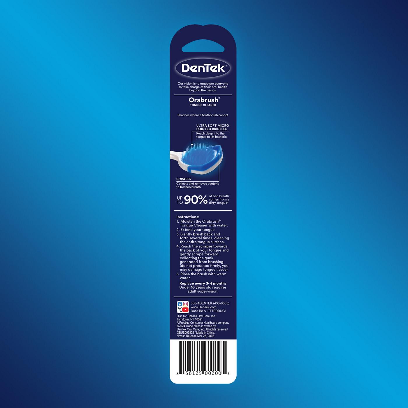 DenTek Orabrush Fresh Breath Tongue Cleaner; image 4 of 4