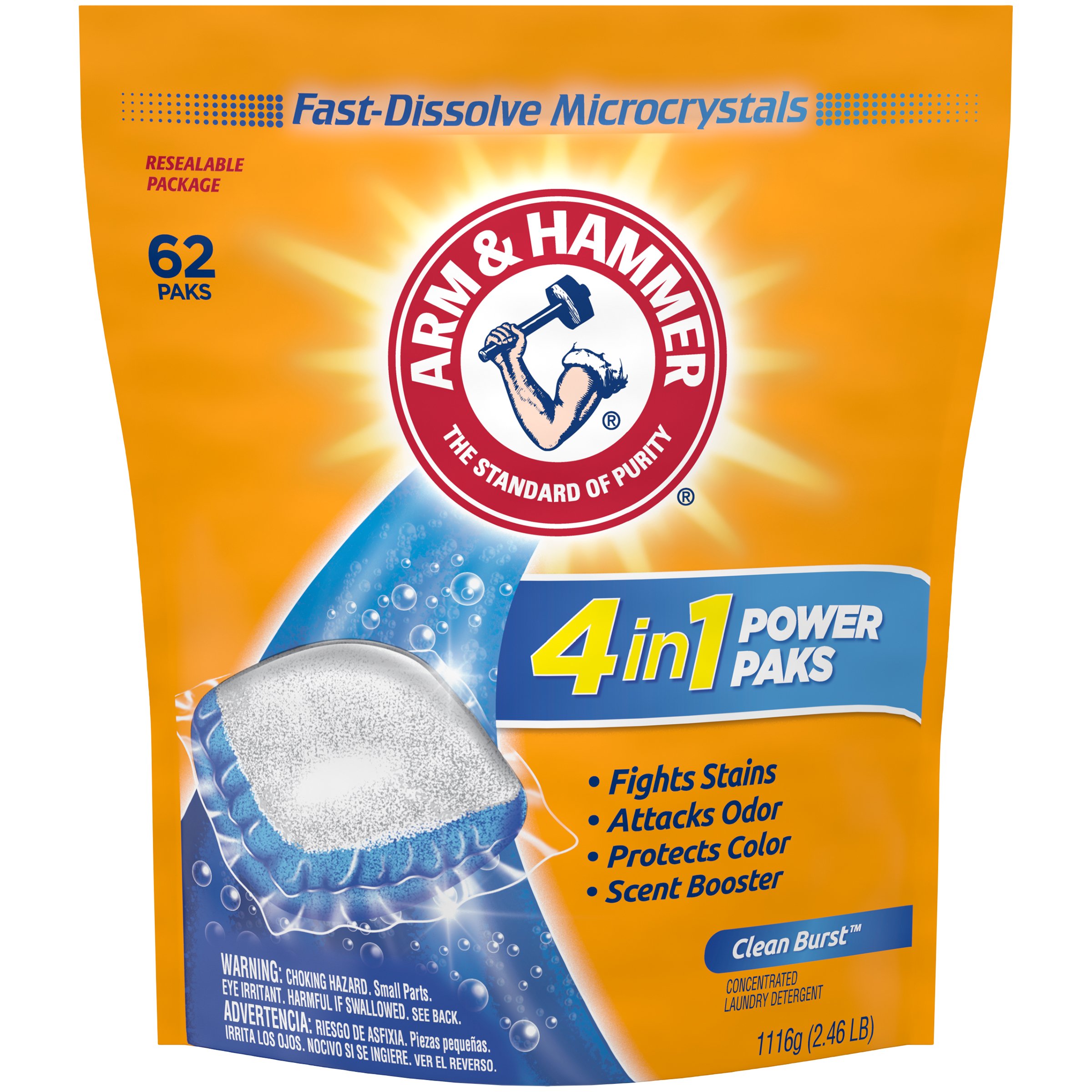 Arm & Hammer Power Paks Plus OxiClean CleanBurst HE Laundry Detergent