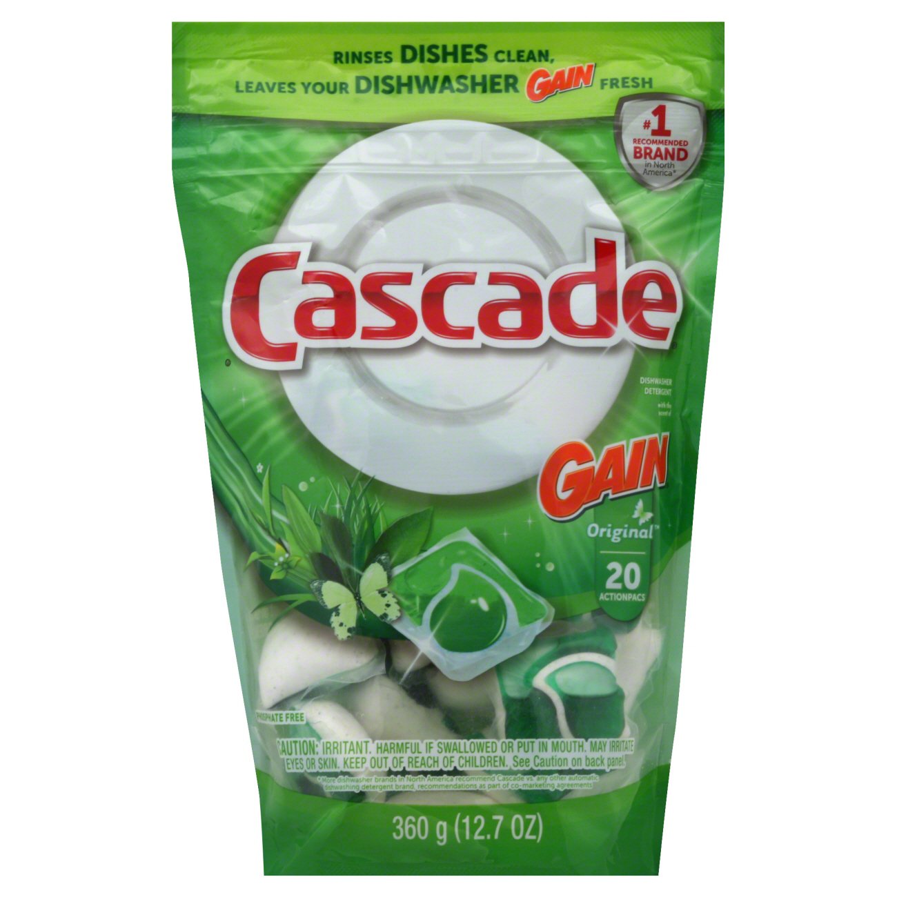 Cascade Action Pacs with the Scent of Gain Auto Dish Detergent Shop