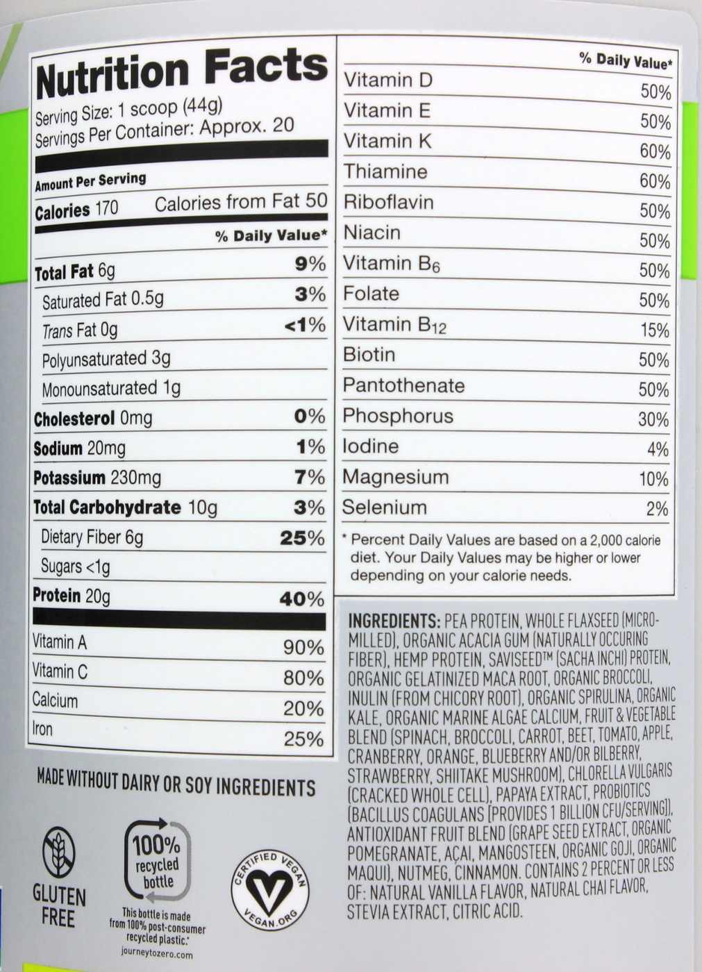 Vega One Vanilla Chai Nutritional Shake; image 3 of 3